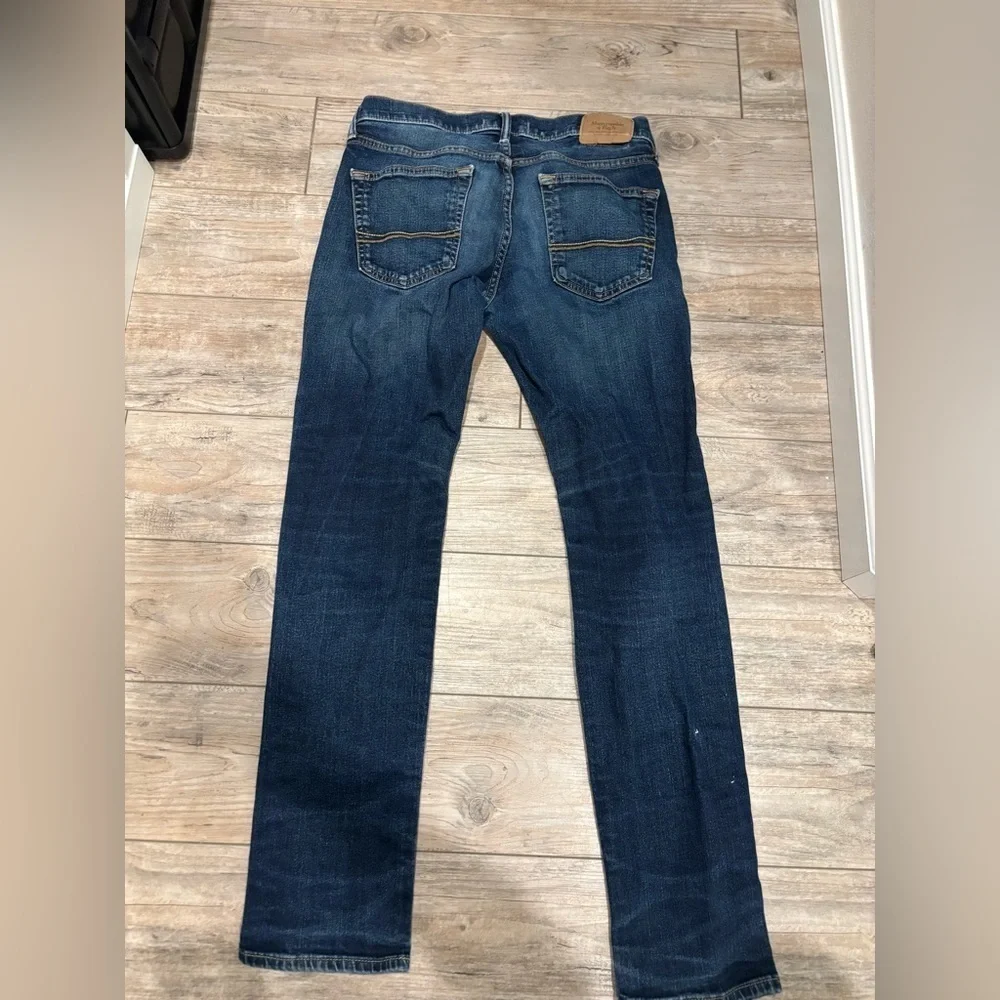 Abercrombie & Fitch Mens Distressed Blue Skinny Jeans Size 31 X 32